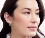Tahitian South Sea Pearl & Diamond Dakota Earrings - Secondary Image