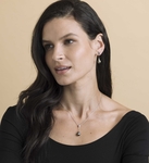 Tahitian Pearl Long Teardrop Pendant & Earrings Set - Secondary Image