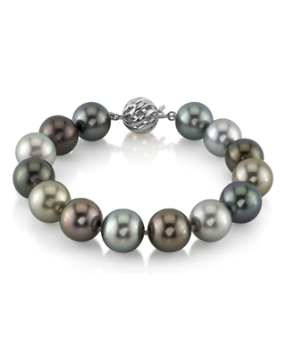 11-12mm Tahitian South Sea Multicolor Pearl Bracelet