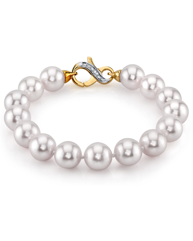 9.0-9.5mm Akoya White Pearl Bracelet - Secondary Image