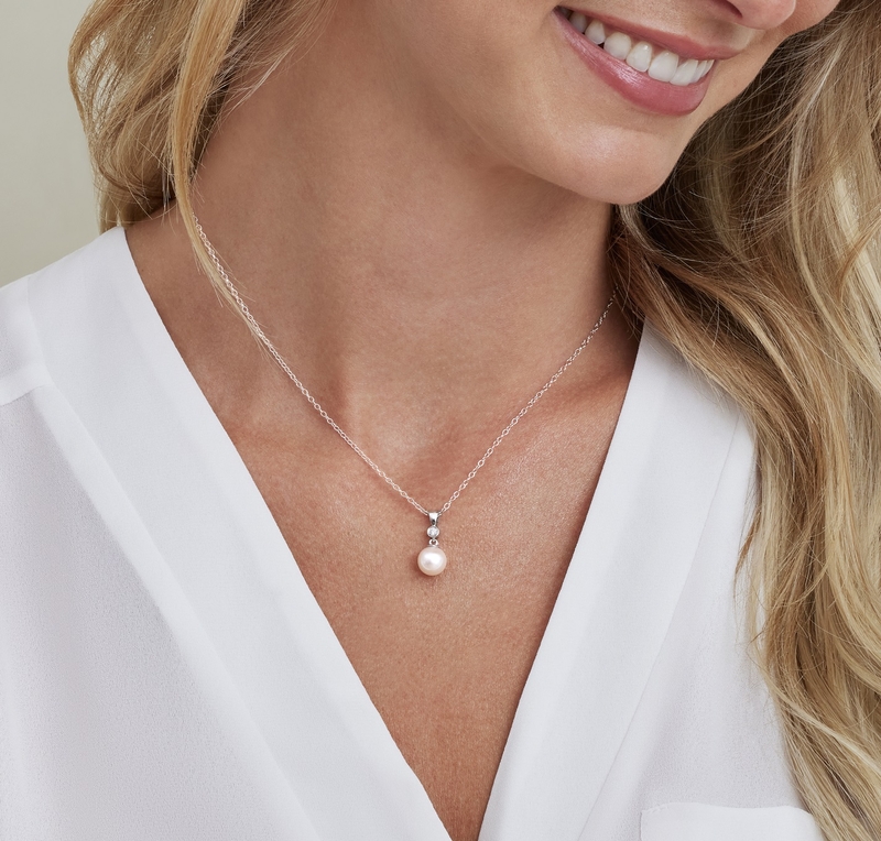 Akoya Pearl & Diamond Michelle Pendant