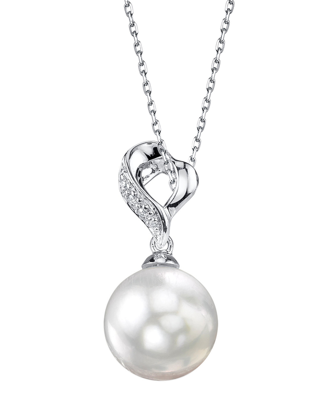 White South Sea Pearl & Diamond Melissa Pendant