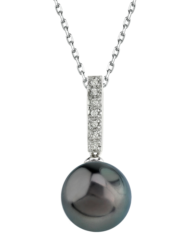 Tahitian South Sea Pearl Dangling Diamond Pendant