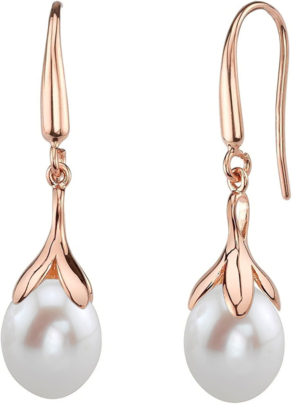 10-11mm Freshwater Pearl Olive Drop Earrings