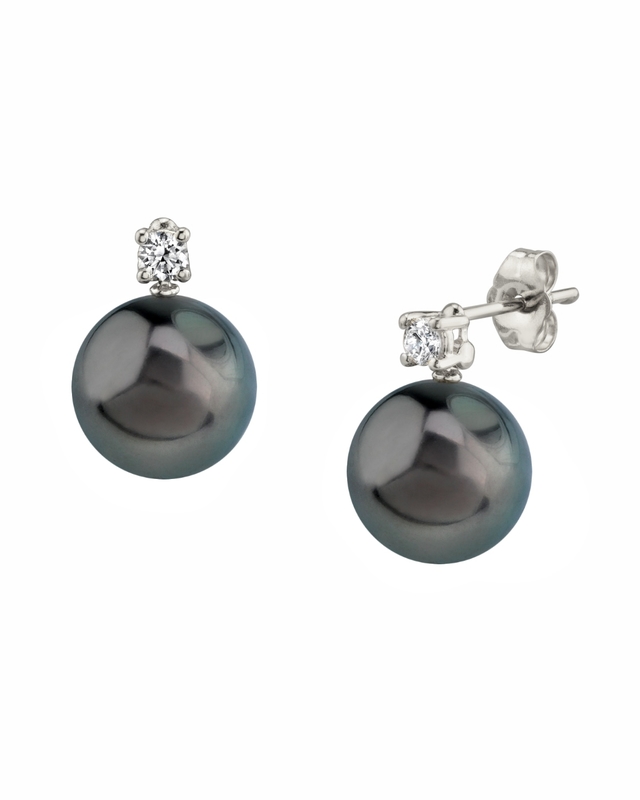 Tahitian South Sea Pearl & Diamond Ellie Earrings