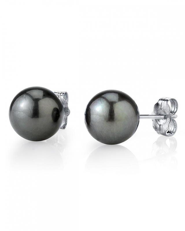 13mm Tahitian South Sea Round Pearl Stud Earrings