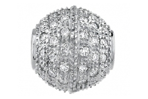 Diamond Pave Clasp  18K White Gold