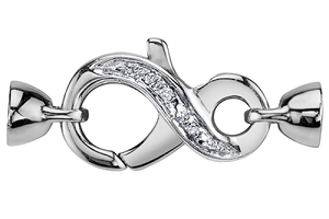 Diamond Infinity Clasp  14K White Gold