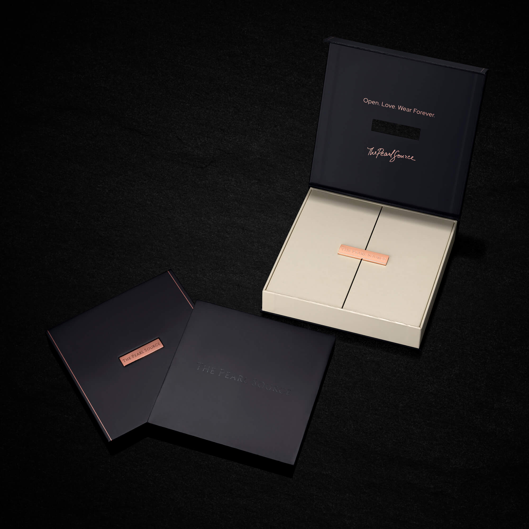 Japanese Akoya Black Pearl Sets in AA+ Quality